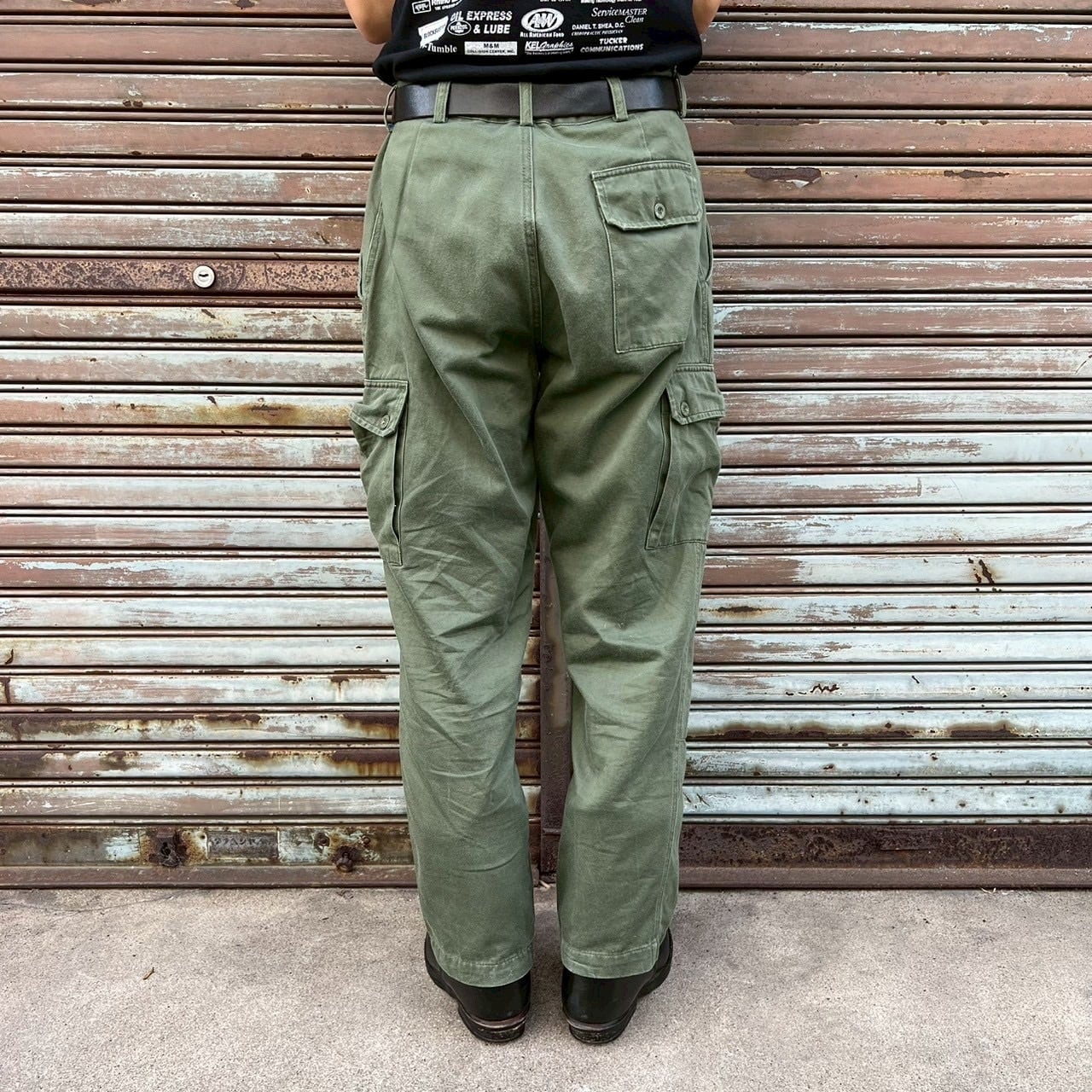 Euro vintage ヨーロッパ物 極太 薄黄色 バギーパンツ カーゴパンツ Euro ユーロ ヴィンテージ カーゴパンツ トラウザーズ W84cm M