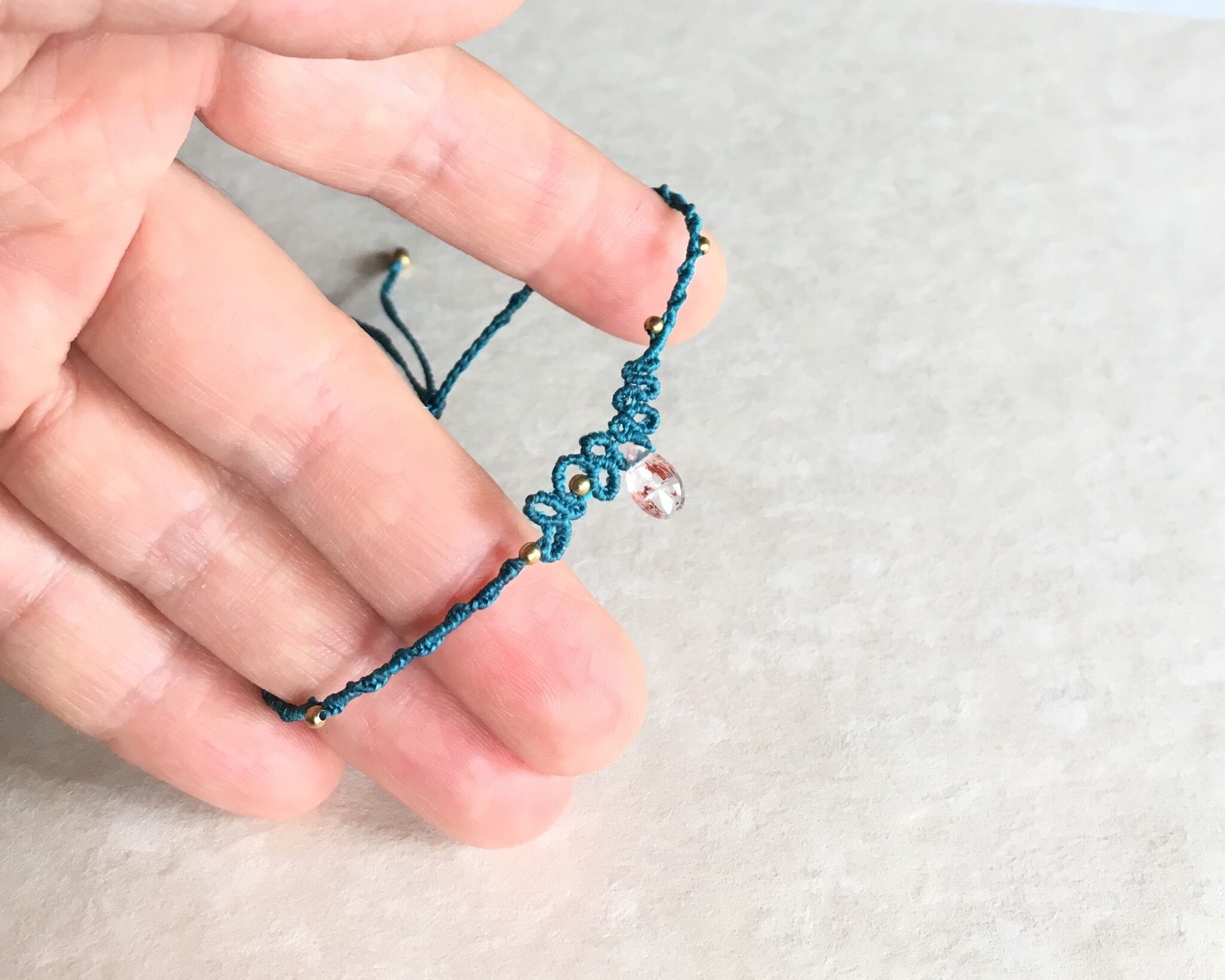 サンストーン macramé bracelet