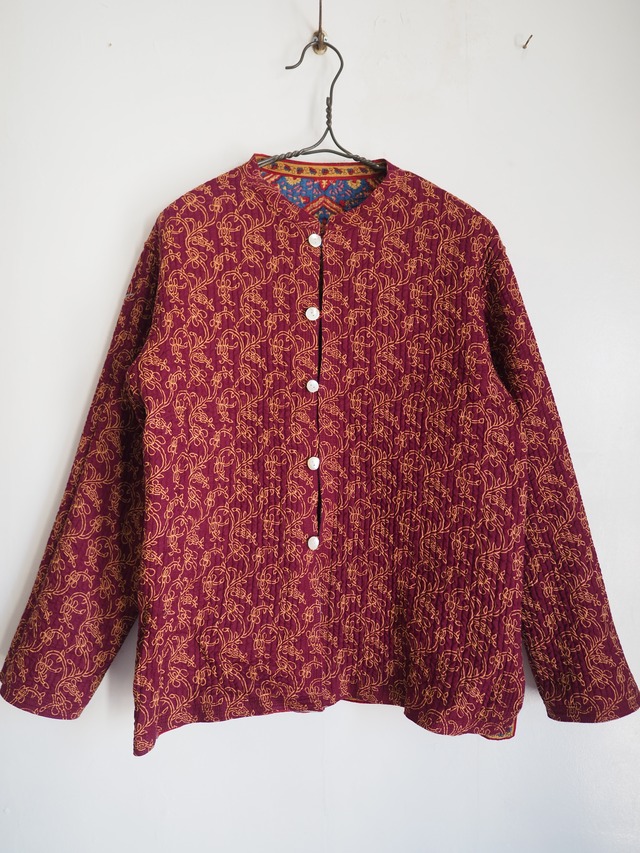 〈NOS〉1990’s INDIA ORVIS reversible quilting jacket／S