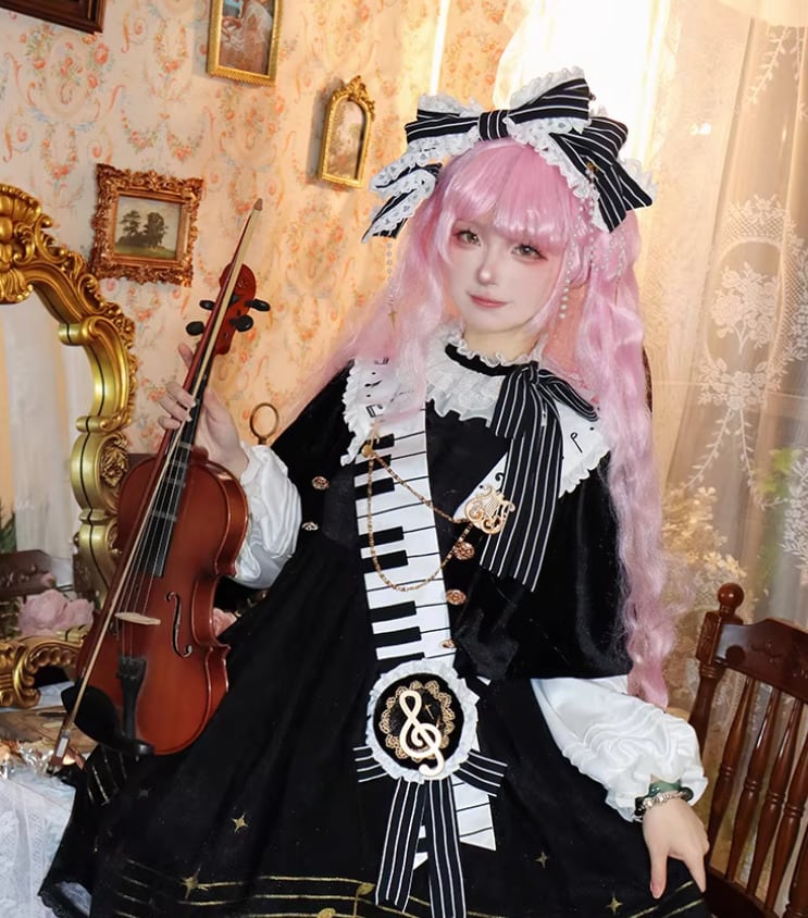 ロリータファッション カチューシャ のみ ヘアアクセサリー 音符
