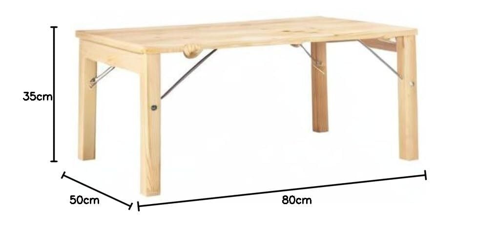 無印良品 パイン材ローテーブル・折りたたみ式 幅80×奥行50×高さ35cm