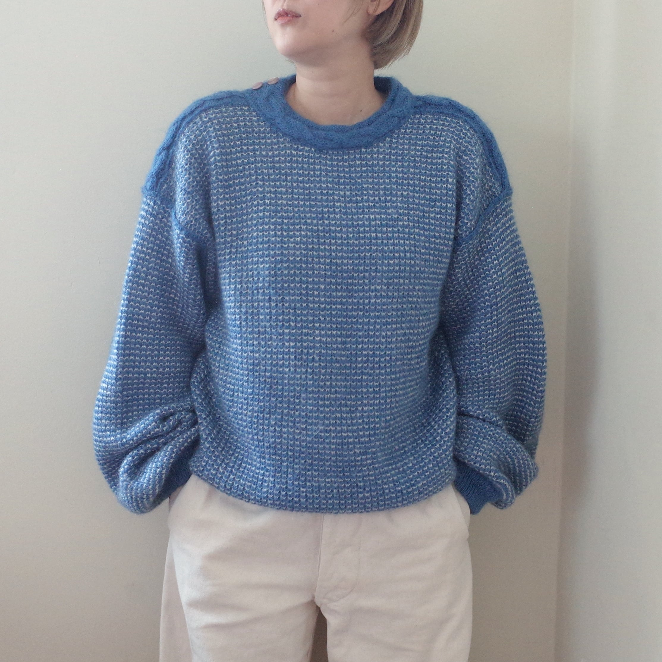 Europe Hand knit pullover モヘアニットセーター | otanishop