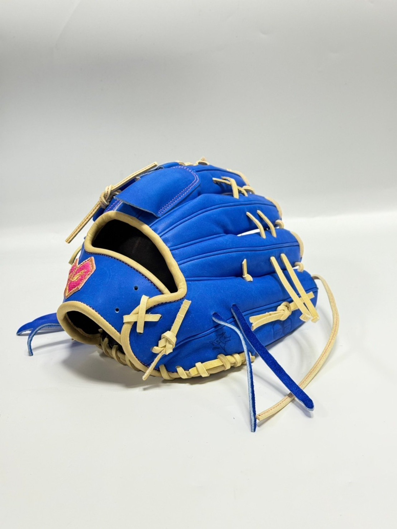 JUNKEI ミチイオリジナル　硬式モデル　投手用　左投げ　ブルー×ミルクブラウン・画像3