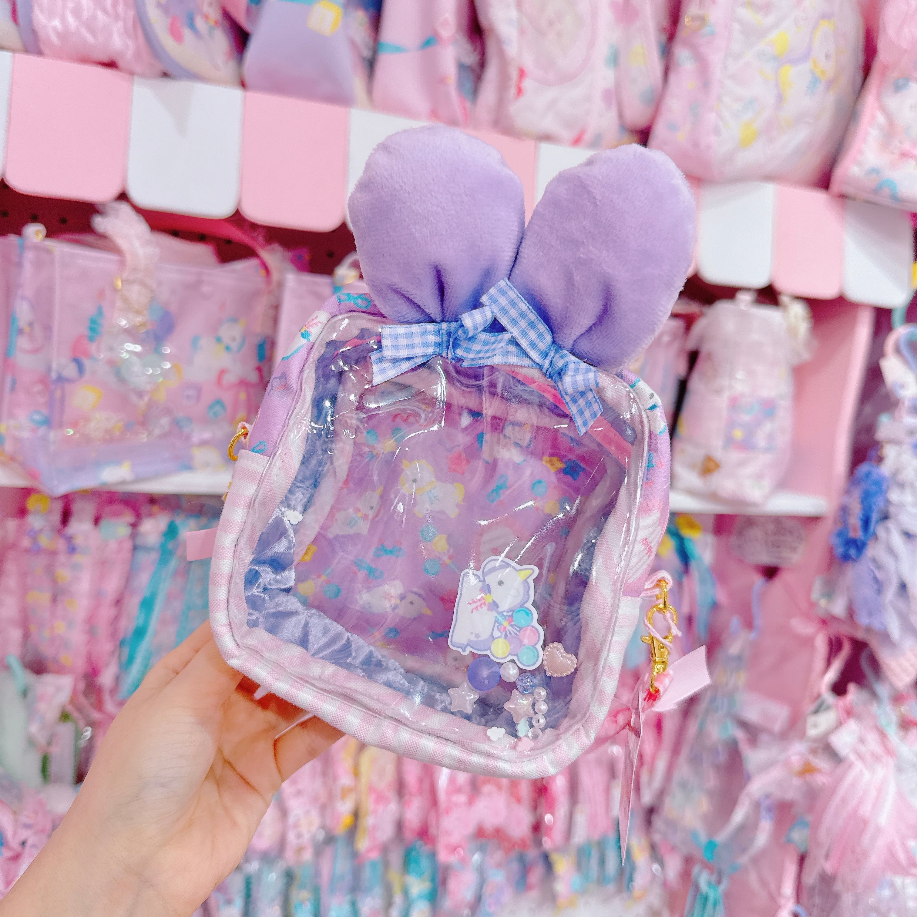 【F1】78-17耳つきぬいぐるみポーチ