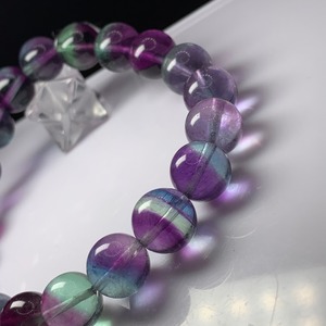 f95多彩な濃い色合い✩グラデーションフローライトブレスレット
