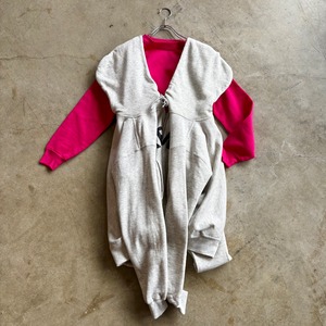 古着 リメイク U.S ARMY ジップアップ パーカー ドッキング ワンピース