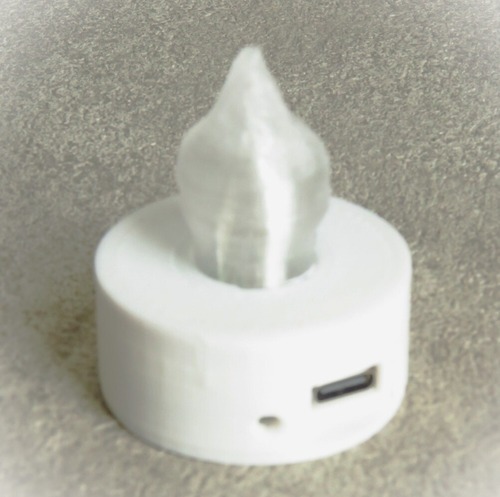 数量限定！（点灯時間約５時間）繊細に陰影を演出・揺れる充電式キャンドルライト「Akari-tinyR（タイニーアール／白・黒選択）」の商品画像3