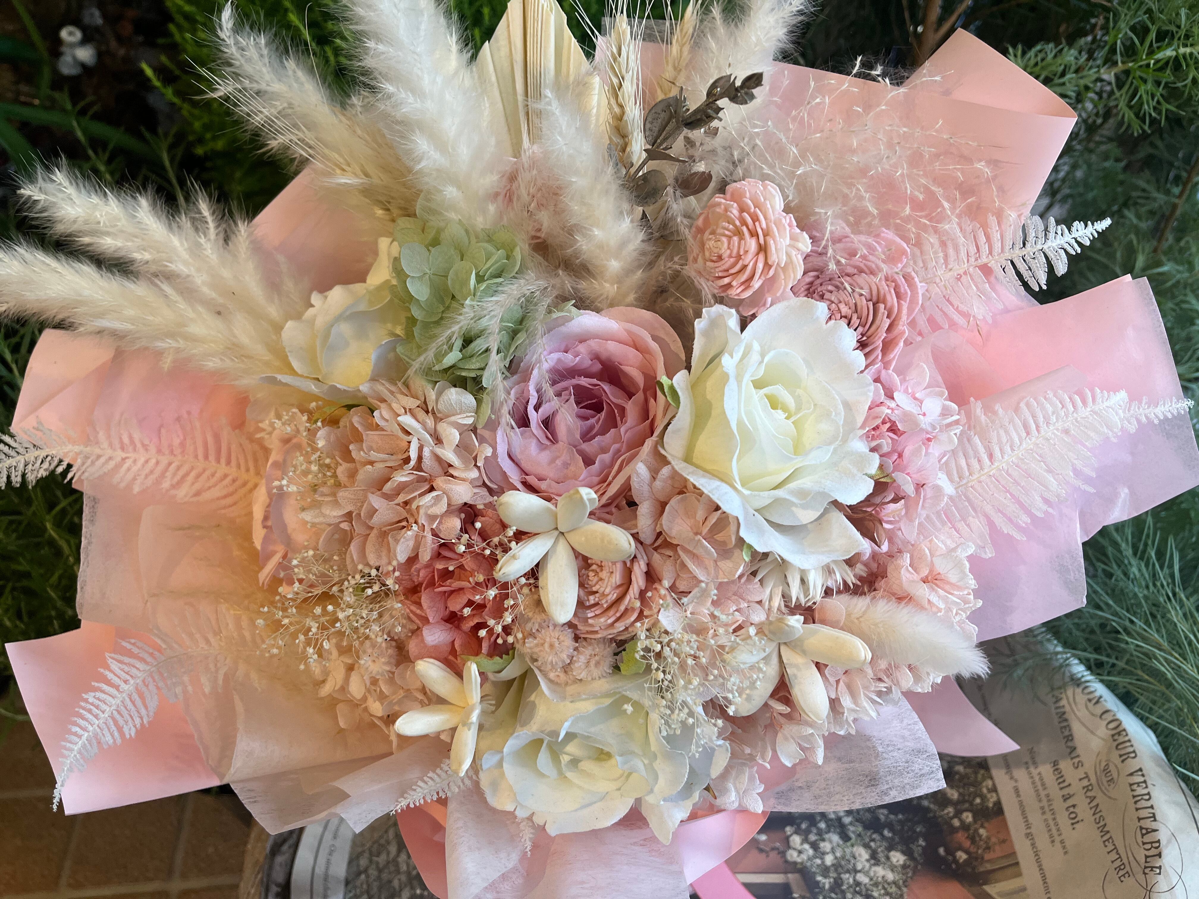 プリザーブドフラワー 花束 ギフト｜スタンディングブーケ（自立型