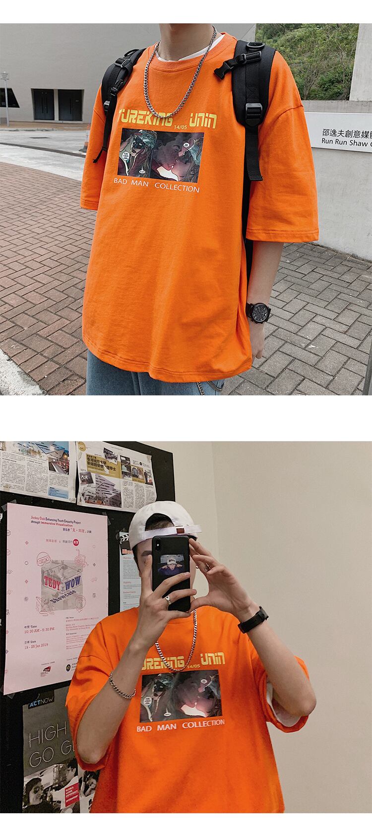 全3色 Tシャツ カットソー プリント カジュアル シンプル