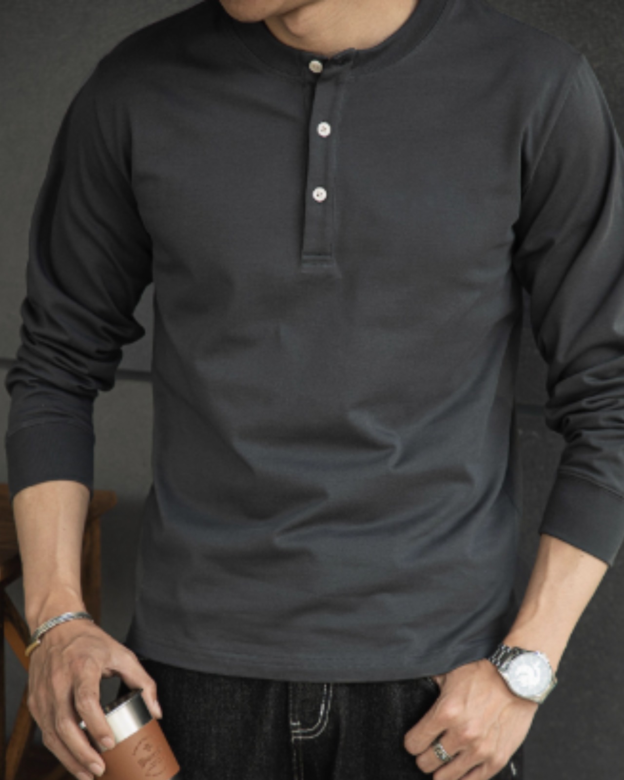 ヘンリーネックロングスリーブTシャツ  TB1676・画像7