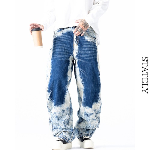 Bleach Wash ワイドデニムパンツ_B126 画像
