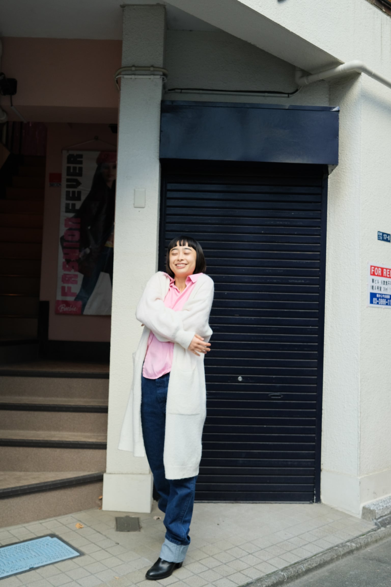 WAUW ホワイトロングカーディガン