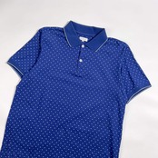 MACKINTOSH PHILOSOPHY マッキントッシュフィロソフィー ドット柄 半袖 ポロシャツ サイズ 42 /ブルー系 メンズ 三陽商会