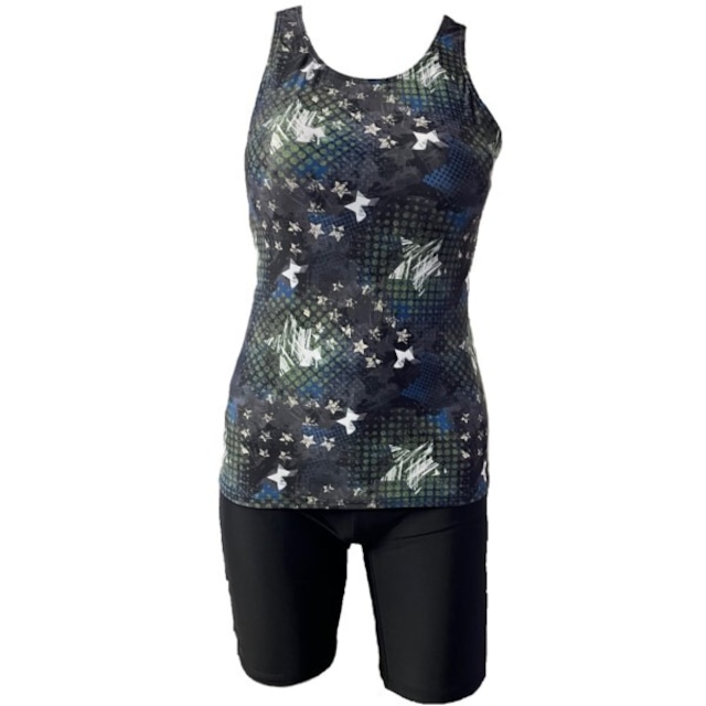 WX-565509  npフィットネス水着　ジップ無しセパレート　総裏地　女性用　サイズ/9号〜15号