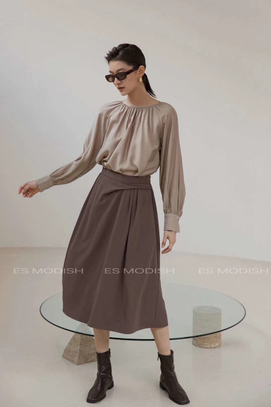 ミモレ丈フレアスカート