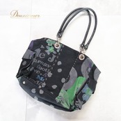 レディース トクコプルミエヴォル TOKUKO 1er VOL バッグ 黒 紫 緑 布 キャンバス地 柄 水玉 ドット柄 花柄 かわいい お出かけ カジュアル おしゃれ ブラック系 グレイ系 パープル系 グリーン系