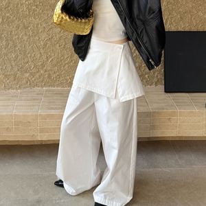 detachable skirt & wide pants set 13642