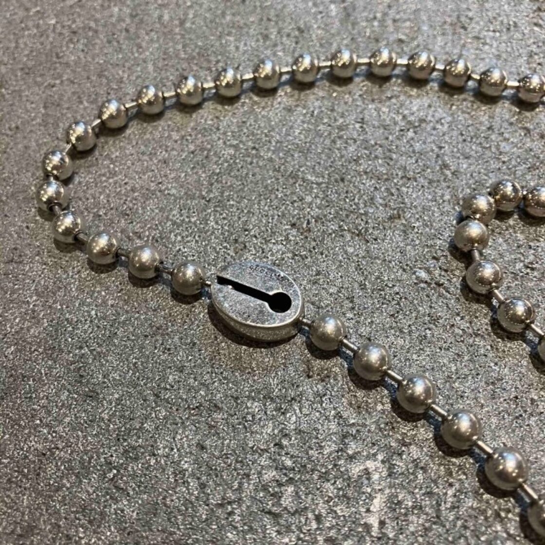 GUCCI×ADIDAS〟SILVER925 TREFOIL TOP DESIGN BALL CHAIN NECKLACE 