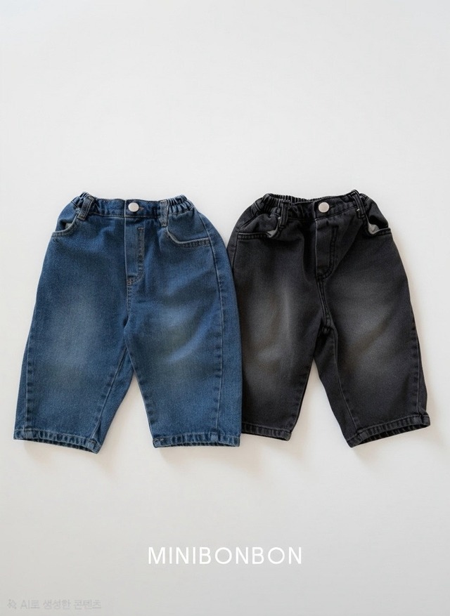 【取寄】minibonbon|brushed denim pants (mom)|ブラッシュドデニムパンツ(ママ)|FREE|mom|26 autumn