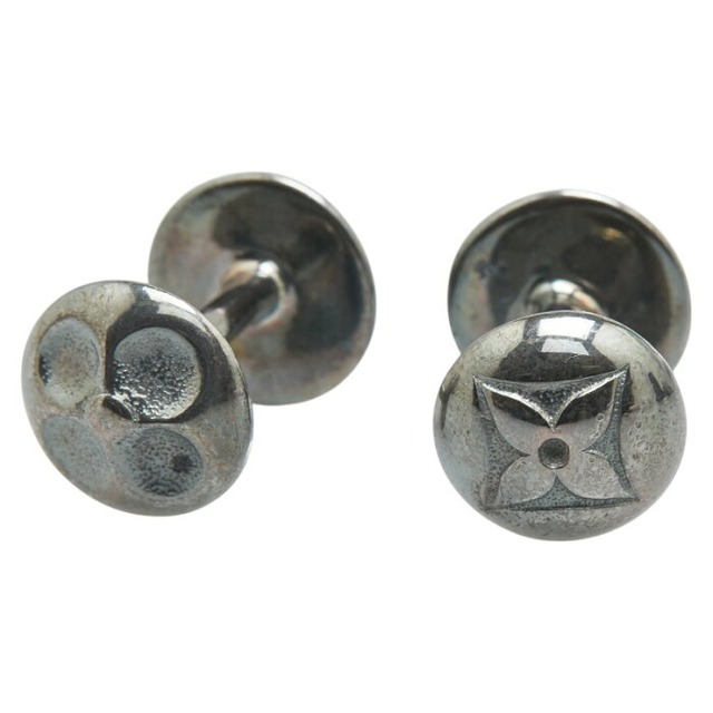 ルイ ヴィトン ブトン ドゥ マンシェット カフス カフリンクス M30976 シルバー SV925 シルバー メンズ LOUIS VUITTON 【中古】