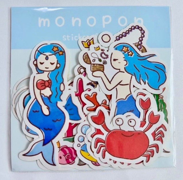 monopon　手帳デコ　人魚と海の仲間たち　フレークシール