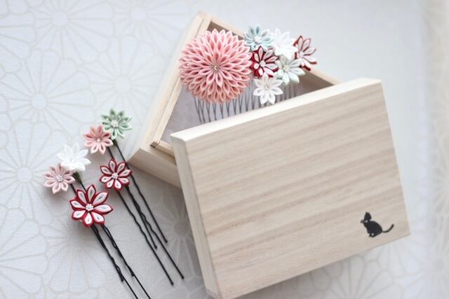 つまみ細工 コームとUピンのセット