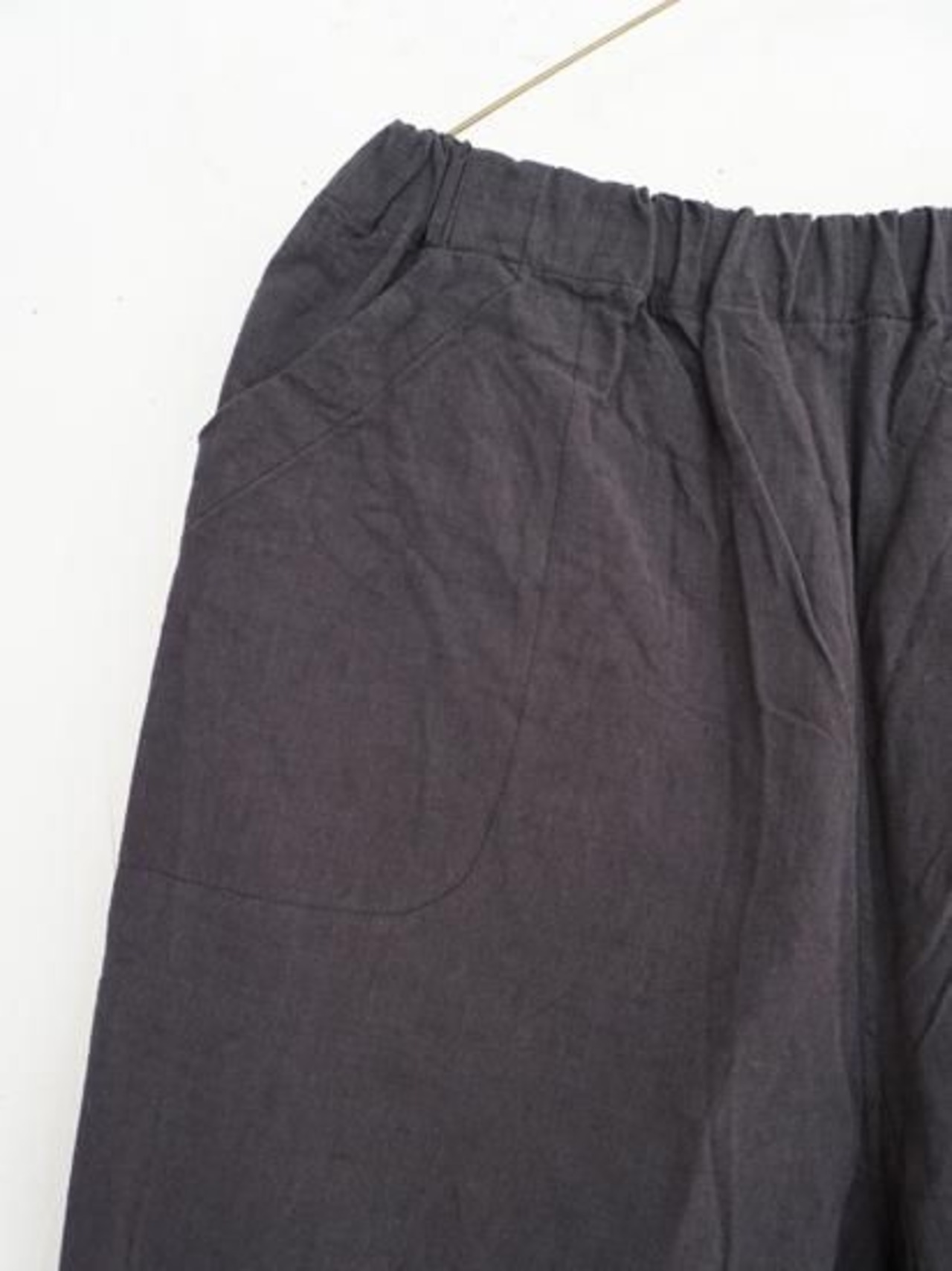 ヤンマ産業 会津木綿ダボダボパンツ スミクロ