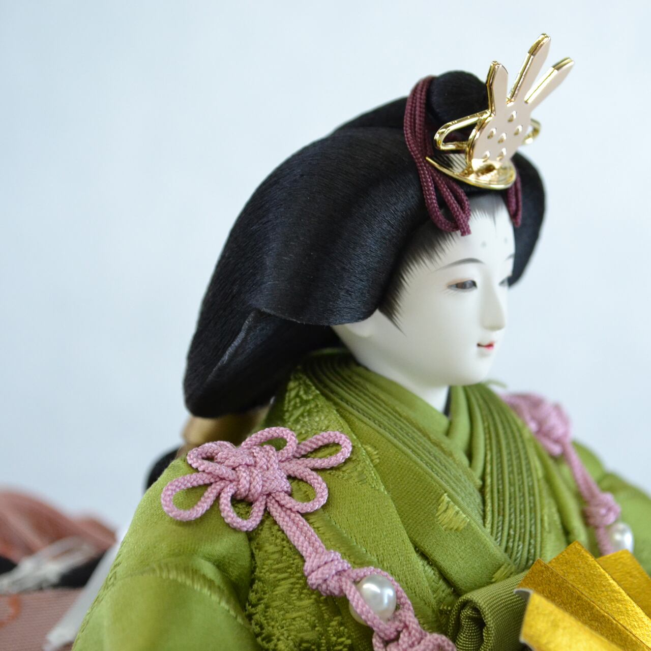 人形作家「清水久遊」作   無垢・緑(正絹)