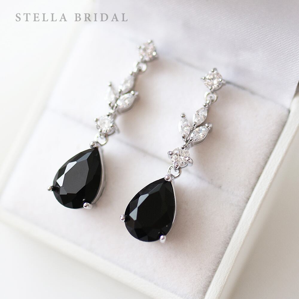 キュービックジルコニア ブライダルイヤリング&ピアス カトレア