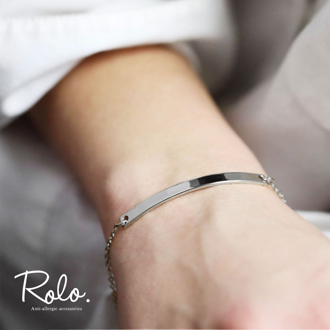 316L プレートチェーンブレスレット サージカルステンレス | roloshop