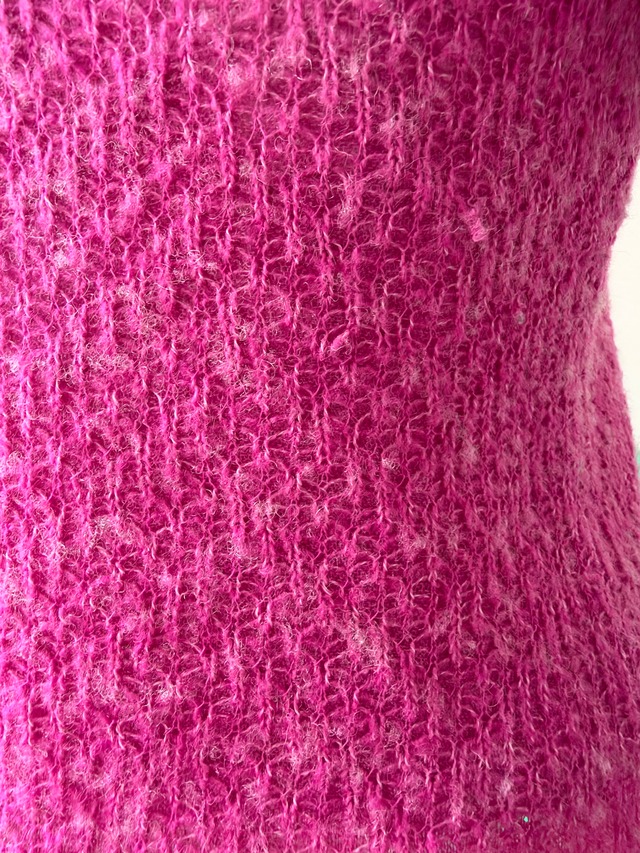 90s-00s USA Made Mohair Knit Short Sleeve Turtleneck
