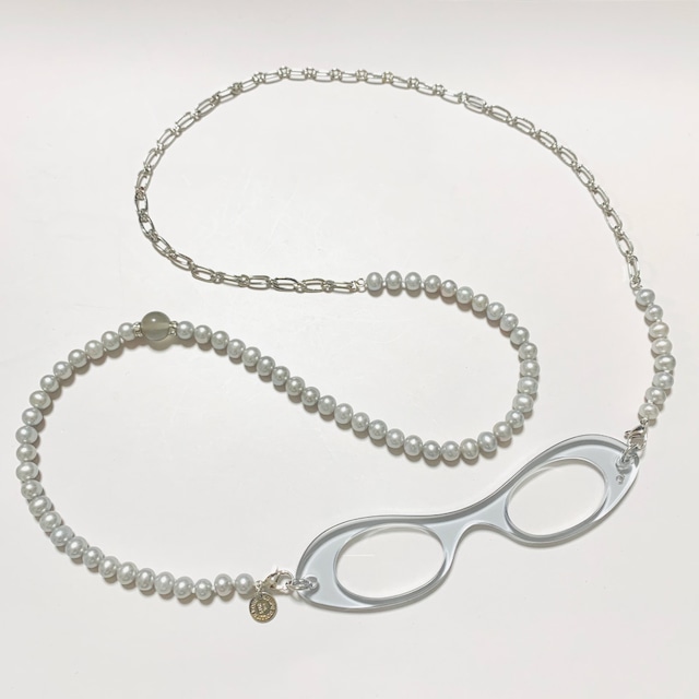 K028 Fresh Water Pearl ＆Gray Moon Stone