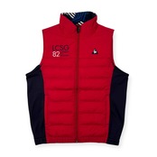 le coq sportif GOLF ルコック ゴルフ ジップアップ 中綿 ナイロン ベスト サイズ M /レッド×ネイビー