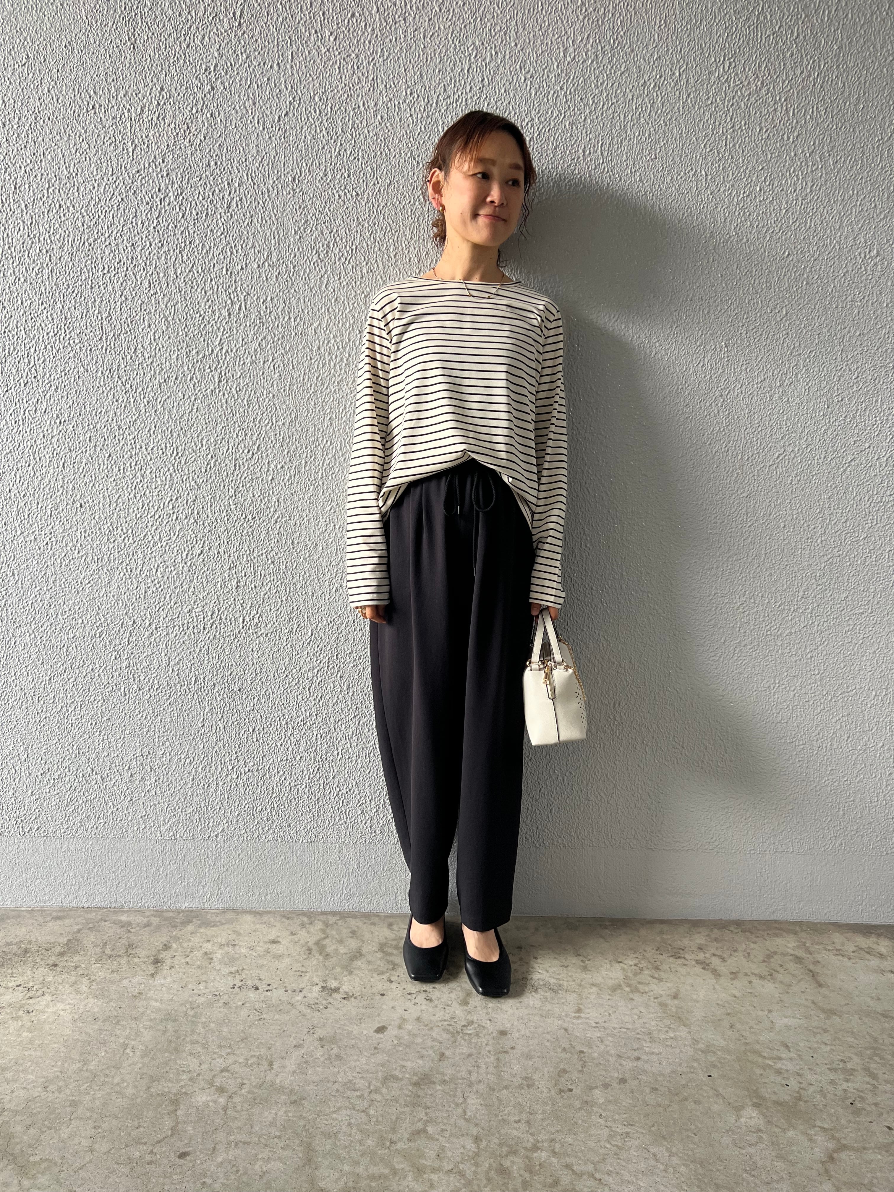 【SELECT】ボーダー天竺クルーネックプルオーバー