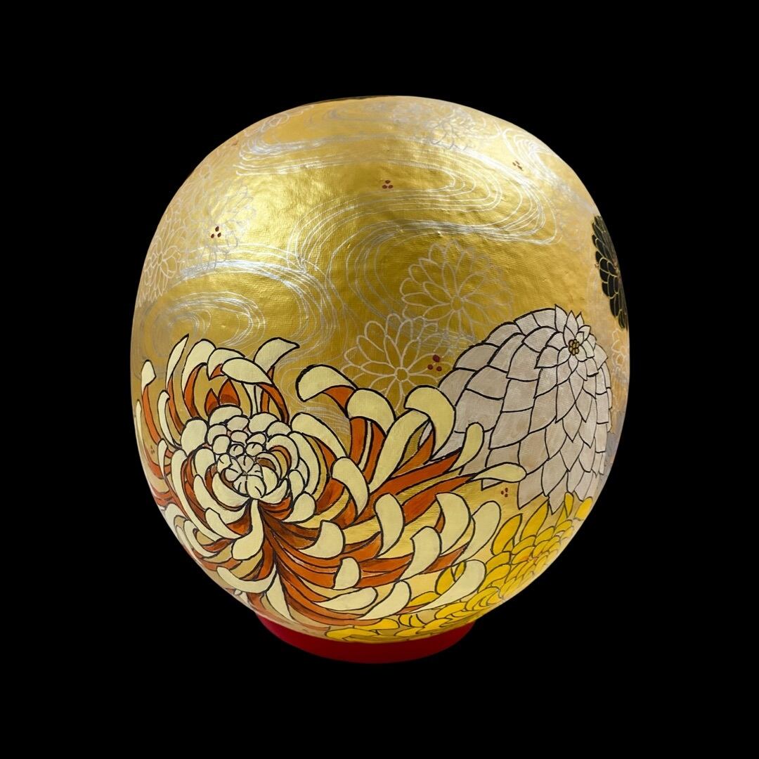 【世界に一つ】オリジナル達磨 フルオーダー開運数珠達磨 プレミアムMサイズ | japanese art 蘭