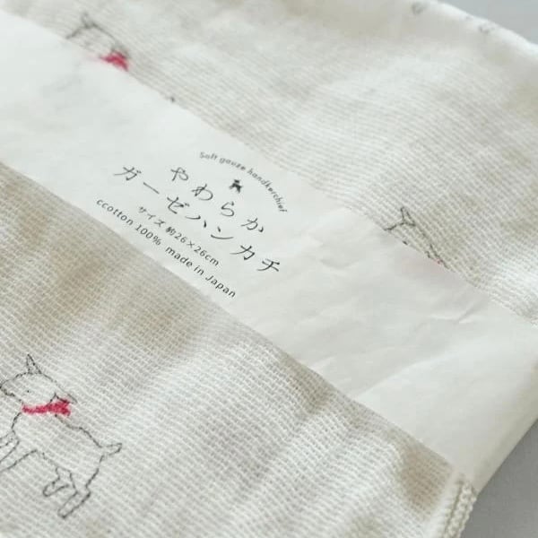 tete a tete やわらかガーゼハンカチ ヤギ | Zakka so-la