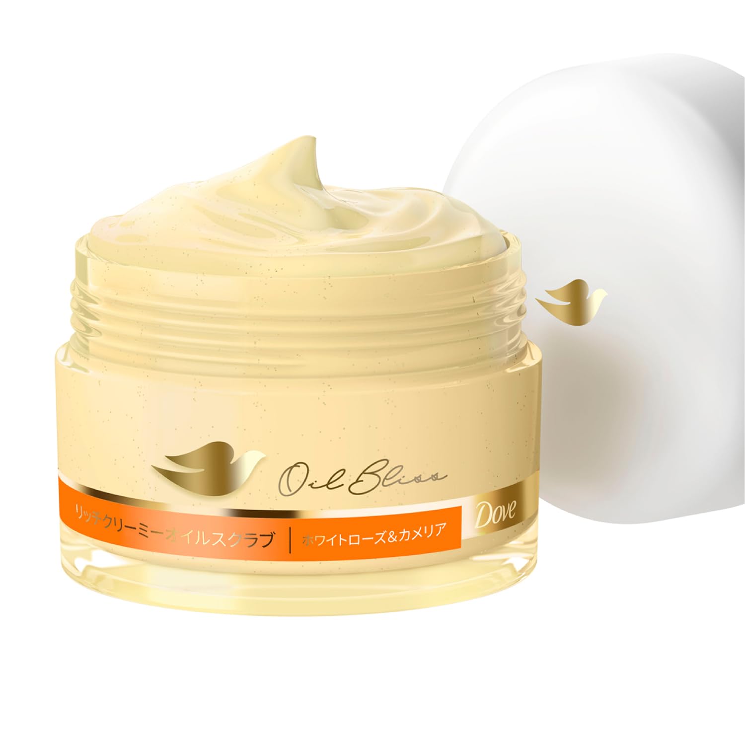 【人気】Dove(ダヴ) スクラブ リッチクリーミーオイルスクラブ ホワイトローズ&カメリア ボディスクラブ 本体 200g