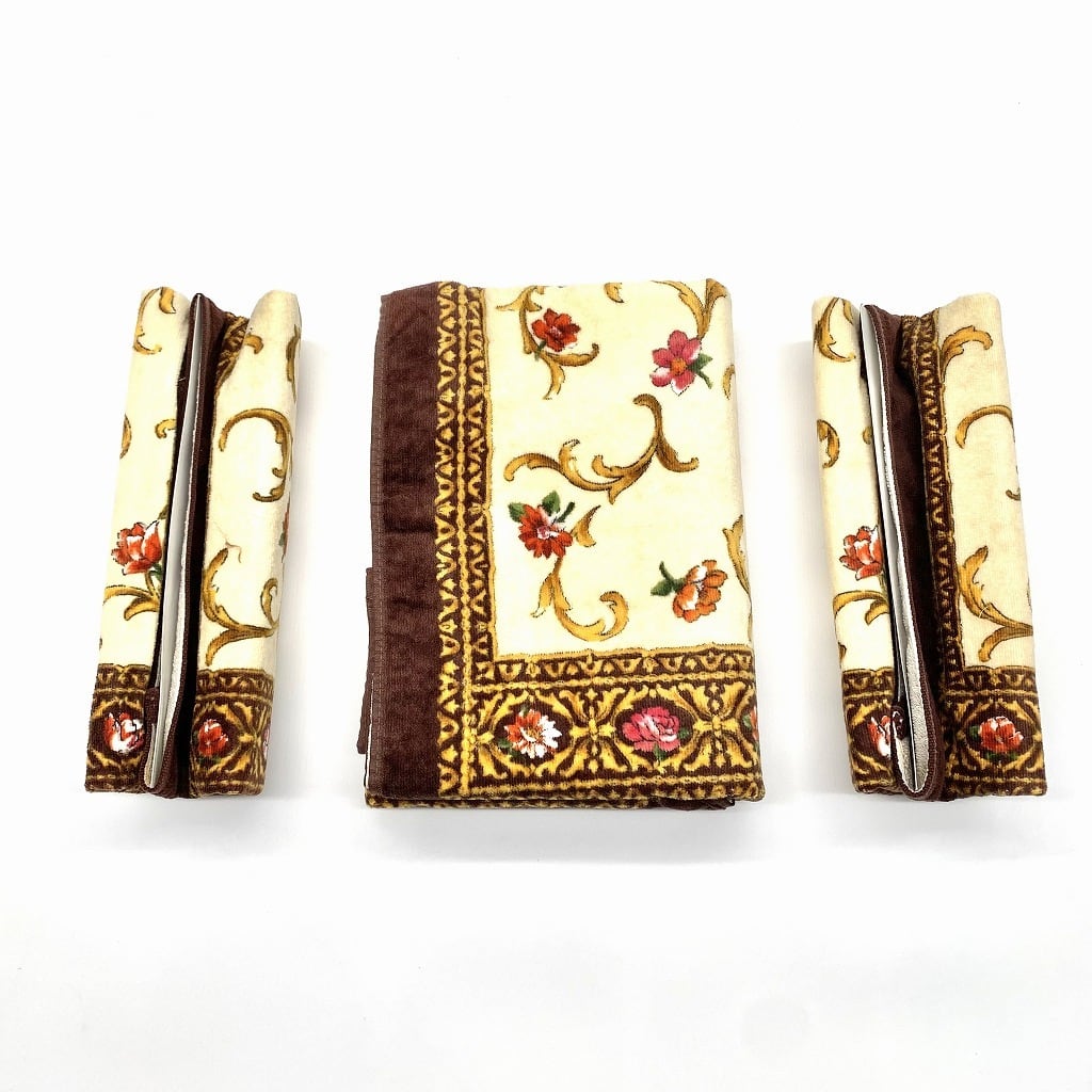 MCM Ferbe フェルべ花柄　ウォッシュタオル3枚セット　ロゴ刺繍入　日本製 MCM Ferbe floral pattern wash towel set of 2 with logo embroidery