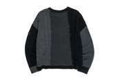 TONE ON TONE MIX KNIT_BLACK