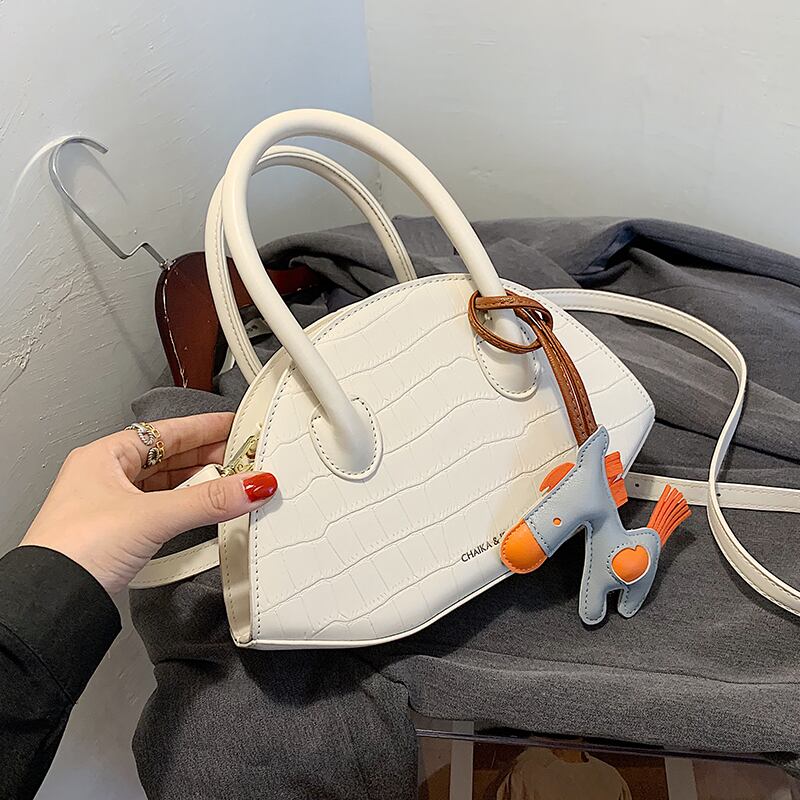 Shangxinスモールバッグハンドバッグ2020新しいトレンディなファッションオールマッチレディースワンショルダーハンドバッグバージョンのネットレッドメッセンジャーバッグ Tiancai_Wing_Bag8770238