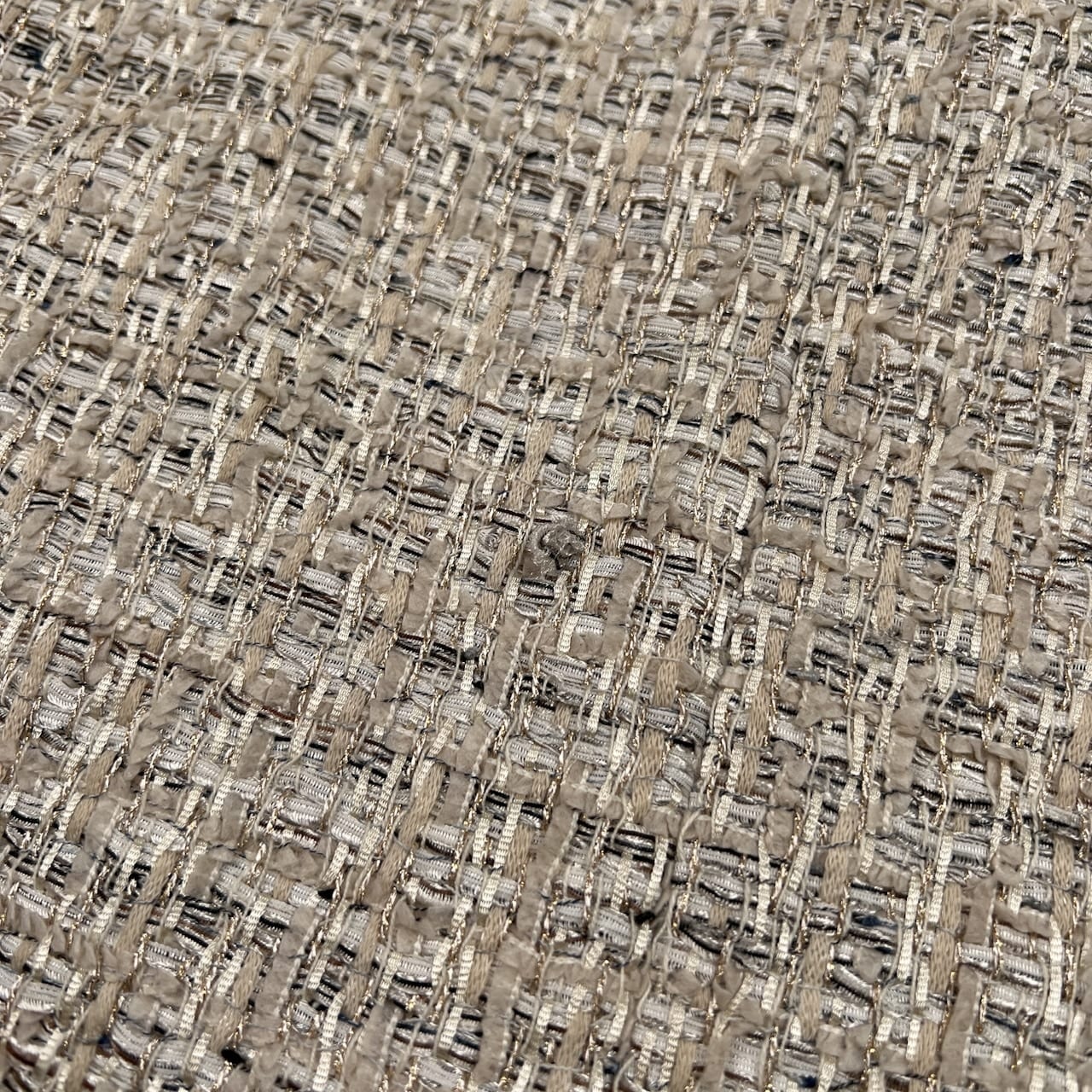 ADORE アドーア ツイード 半袖 ワンピース サイズ 38 /アイボリーベージュ系/レディース/日本製