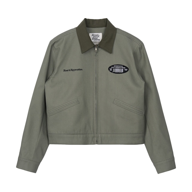 [Rest & Recreation] RR PATCH COTTON JACKET - OLIVE 正規韓国ブランド 韓国ファッション 韓国代行 レストアンドレクリエーション restrecreation 日本 店舗