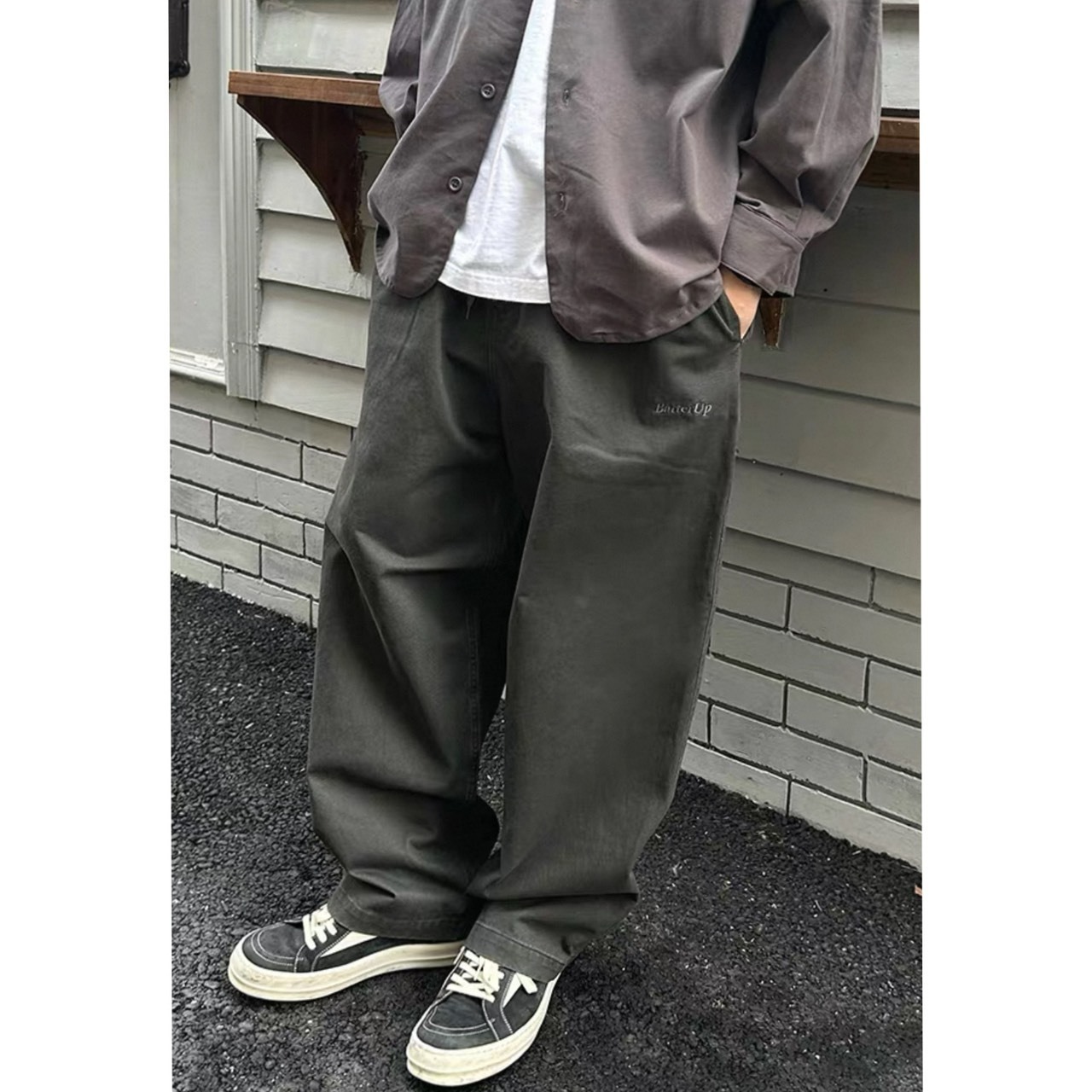 Wide tuck chino pants 1171 - 10