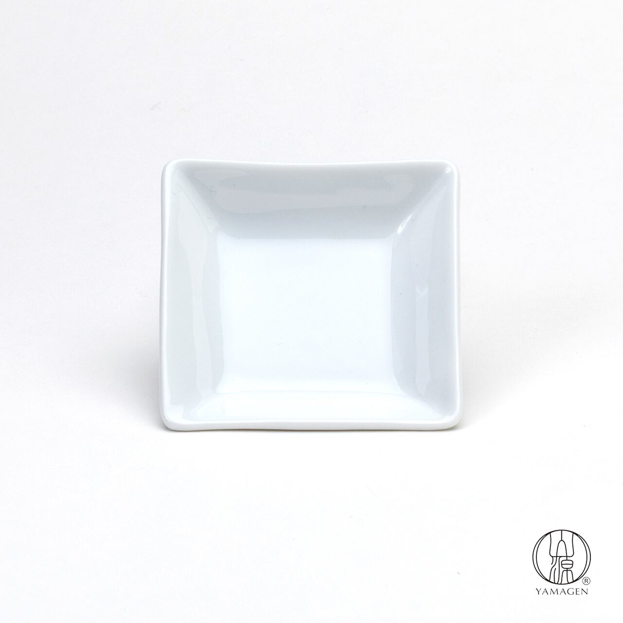 盛り塩セット】四角形 塩盛 固め器 入り（白磁四角皿 2枚）美濃焼 山源