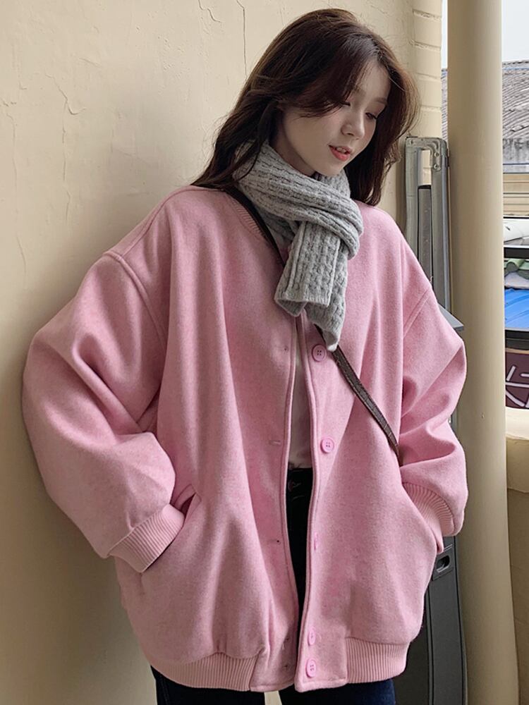 カジュアルジャケット オータムウィンタールーズスタイル ピンク スプリング 春物 秋物 冬物 スーパーモール13690807349