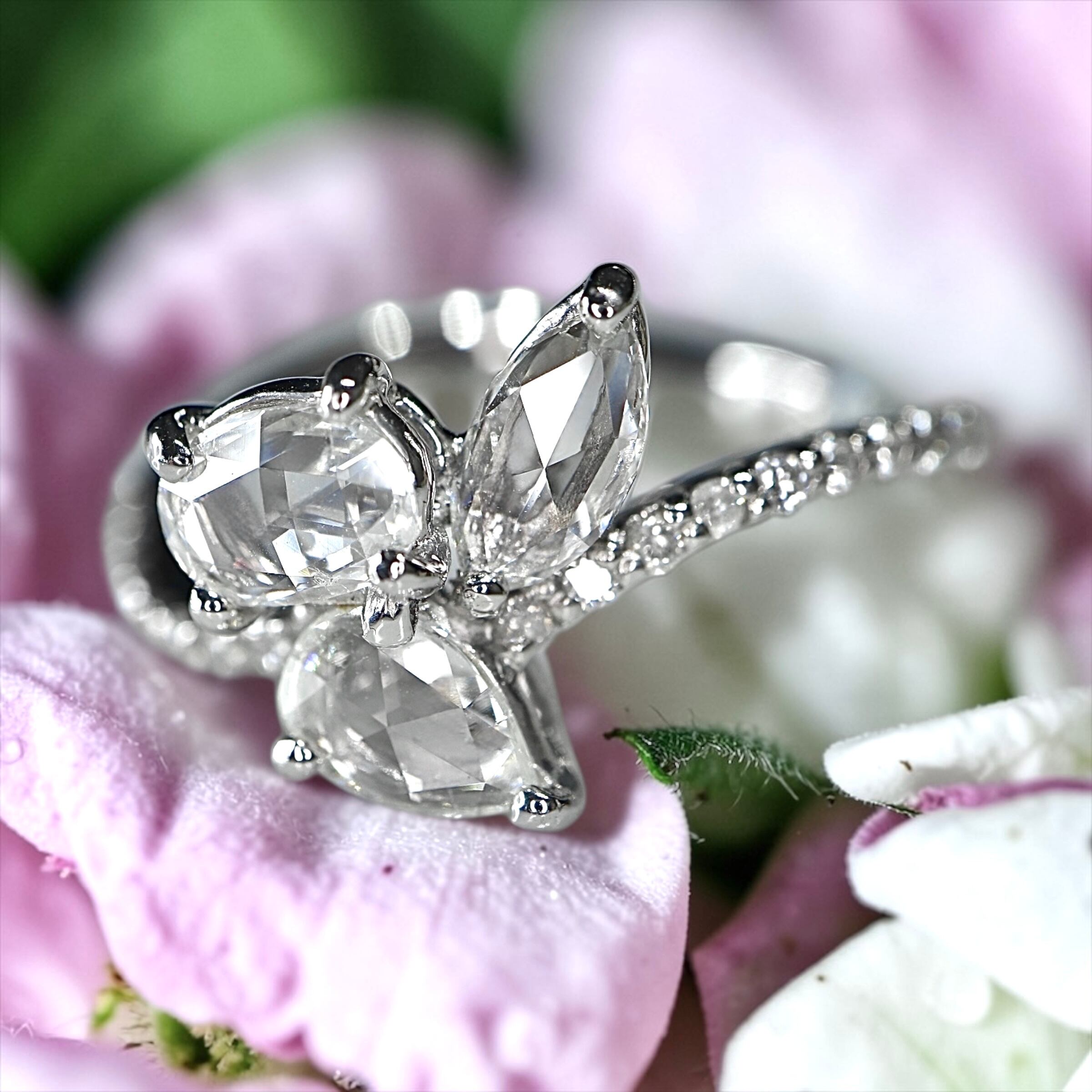 ダイヤ 0.93ct リング K18YG/PG/Pt900 鑑別書 【中古】GENJ K18YG 