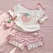 ゆめかわ♡全２種♪　いちごトップス＆かぼちゃパンツ　set33