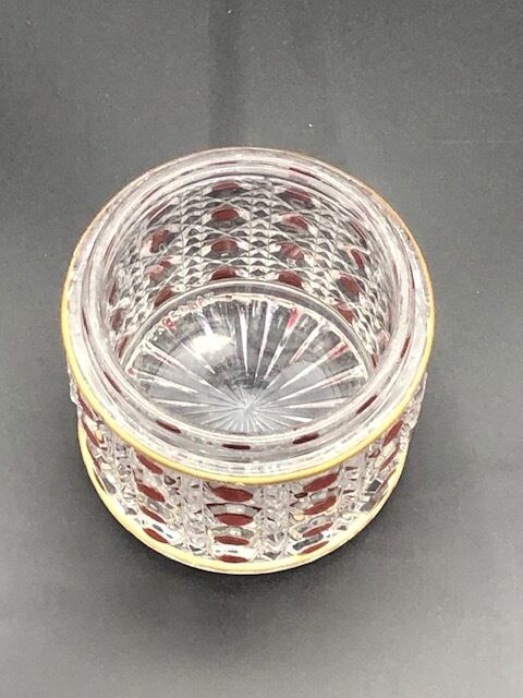 オールド・バカラ (BACCARAT) 19世紀 ディアマン・ピエーリー 赤色装飾