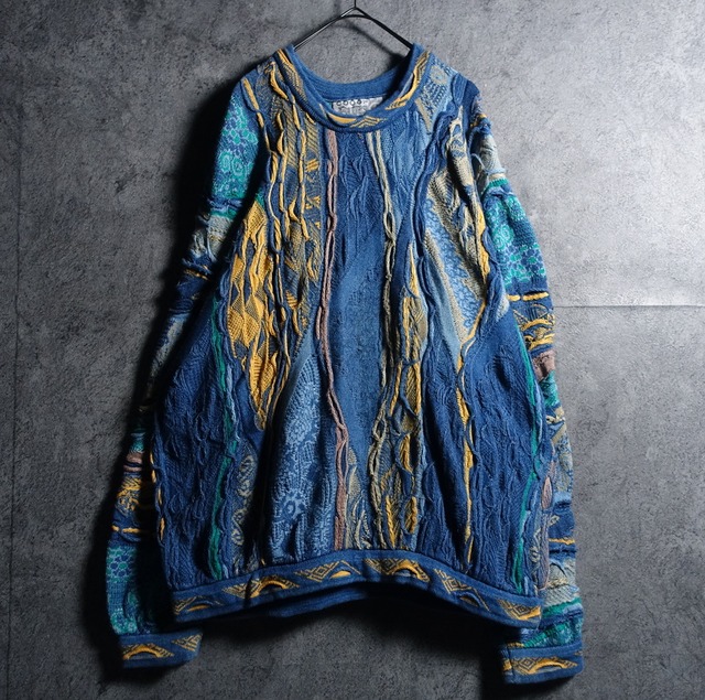 90s “COOGI” Multicolor 3D Pattern Design Cotton Knit
