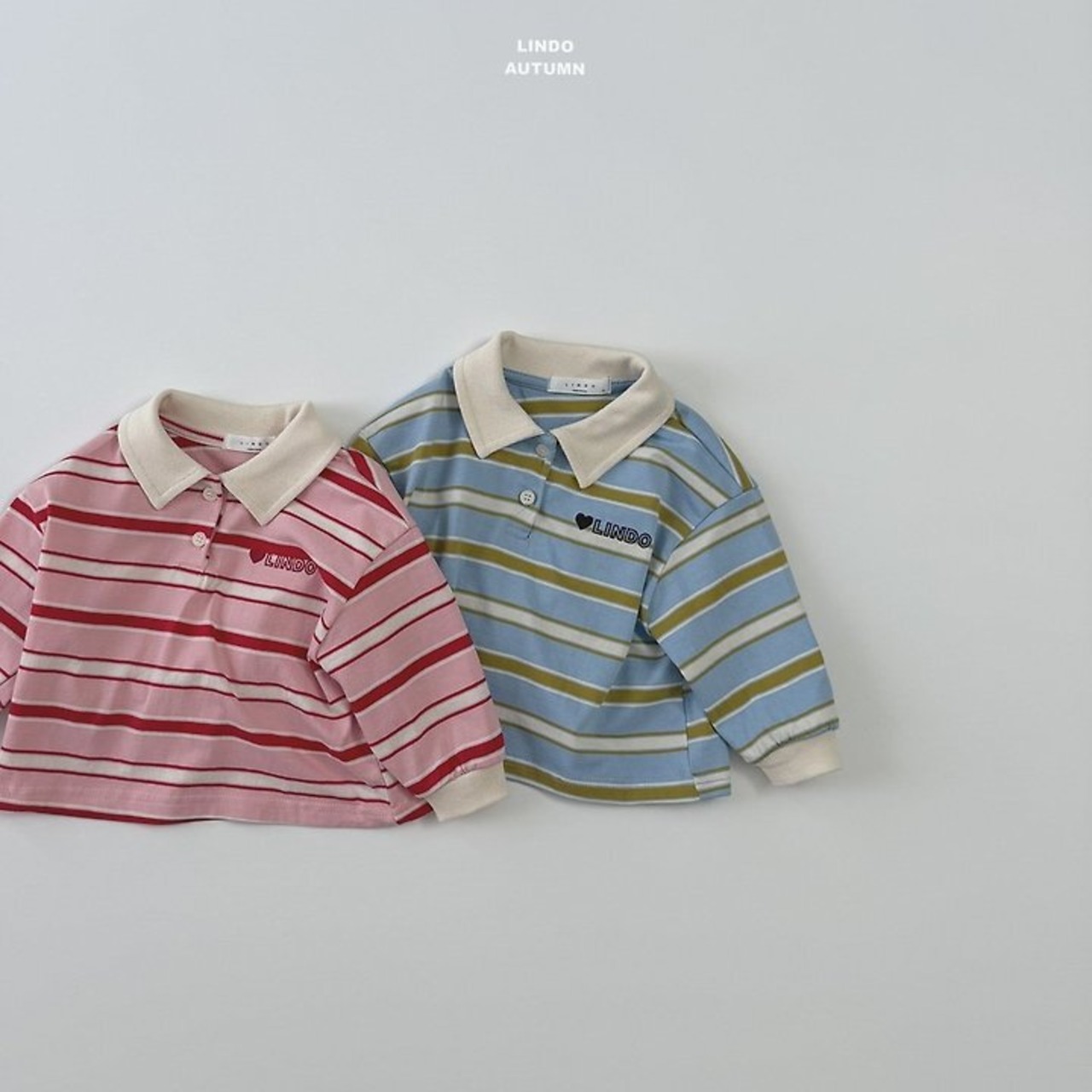 韓国子供服 / LINDO / 刺繍 ポロシャツ / 秋服 *XS~XL*
